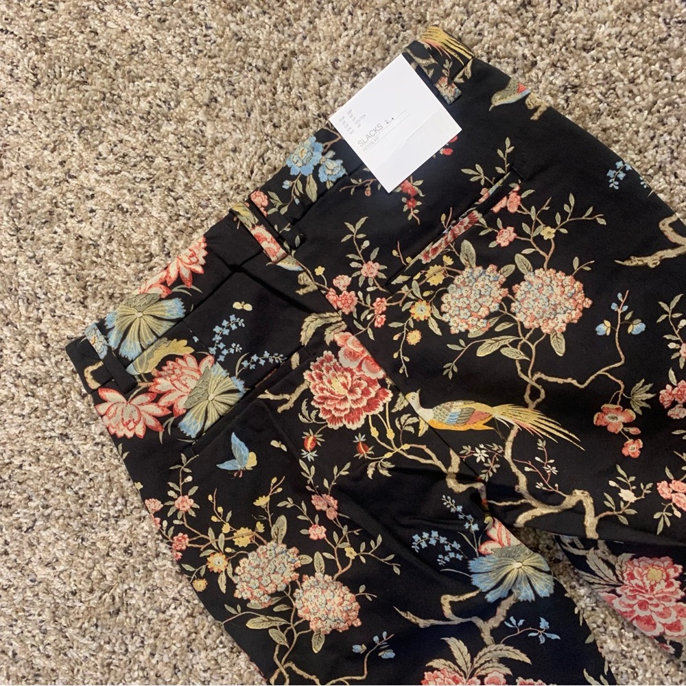 GP & Baker x H&M Floral Birds Print Slacks Pants - Picture 15 of 16